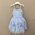 Little Princess Feathers And Ruffles Dress - Little Palace Store